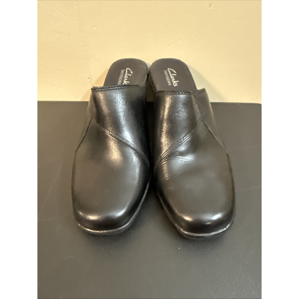 Clark's Black Bendable Mules  Slip On Work Shoes
